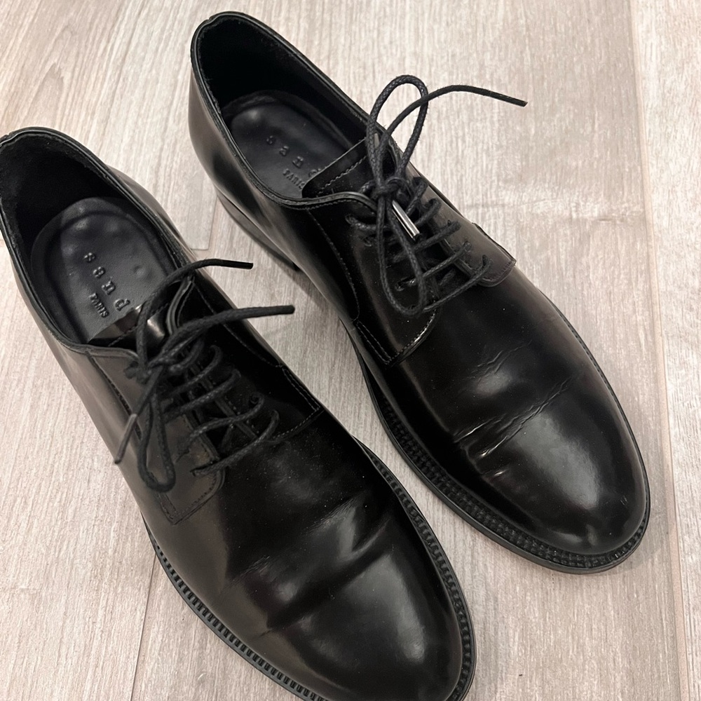 Sandro Black Lace Loafers size 37